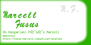 marcell fusus business card